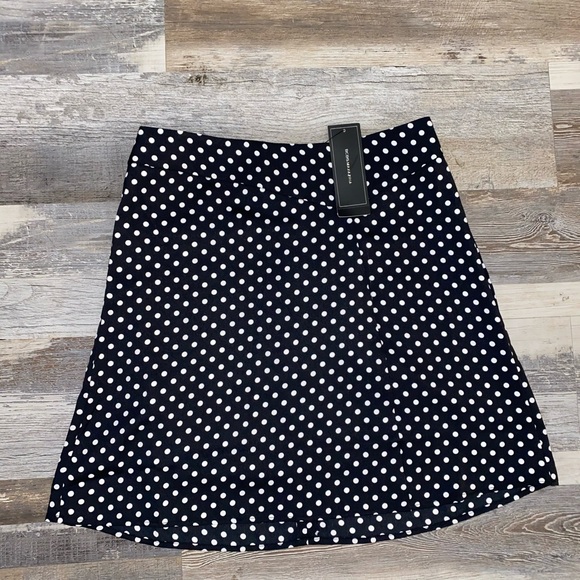 Last Chance New BCBG Polka Dot Mini Skirt - Picture 6 of 16